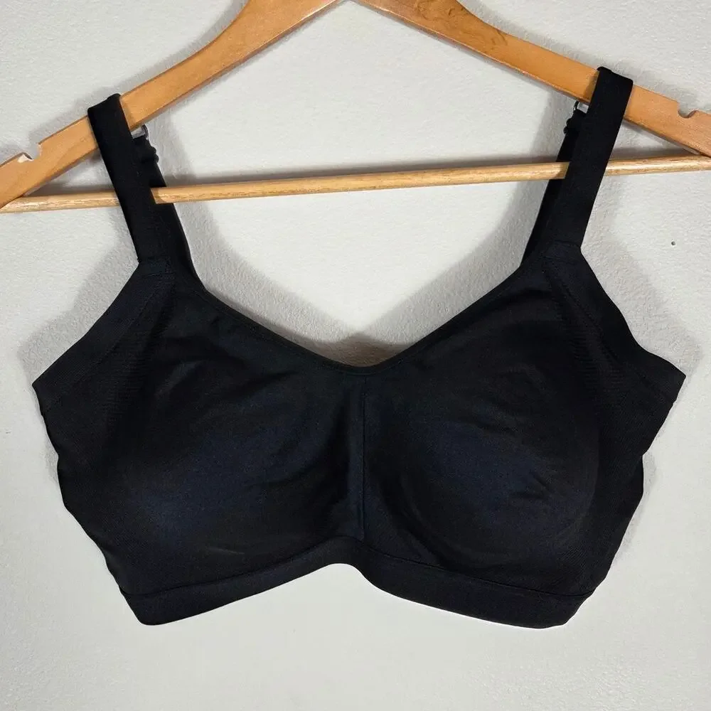 Warner's Black Wireless Comfort Bra XL